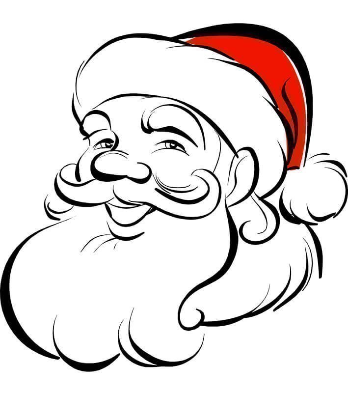Santa's Beard Coloring Sheet
